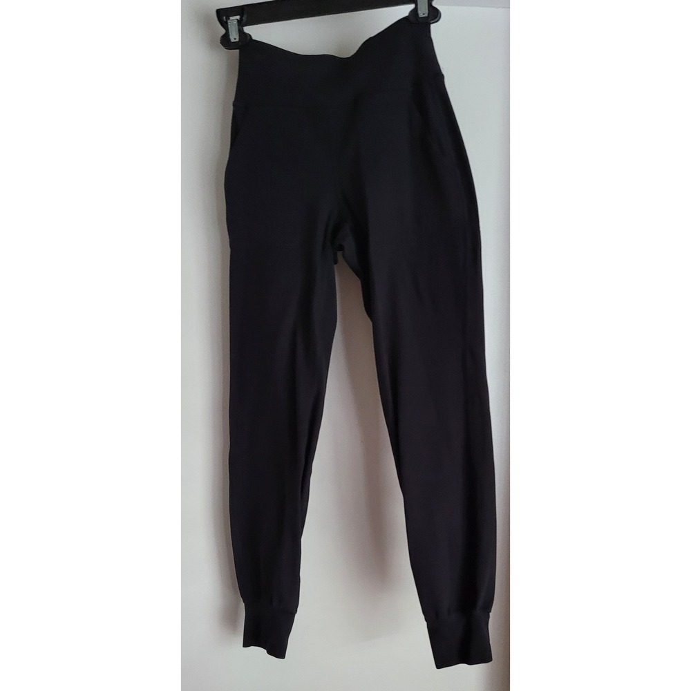 Lululemon Women Black Jogger Pants Athleisure Solid Sweatpants Tapered Trousers